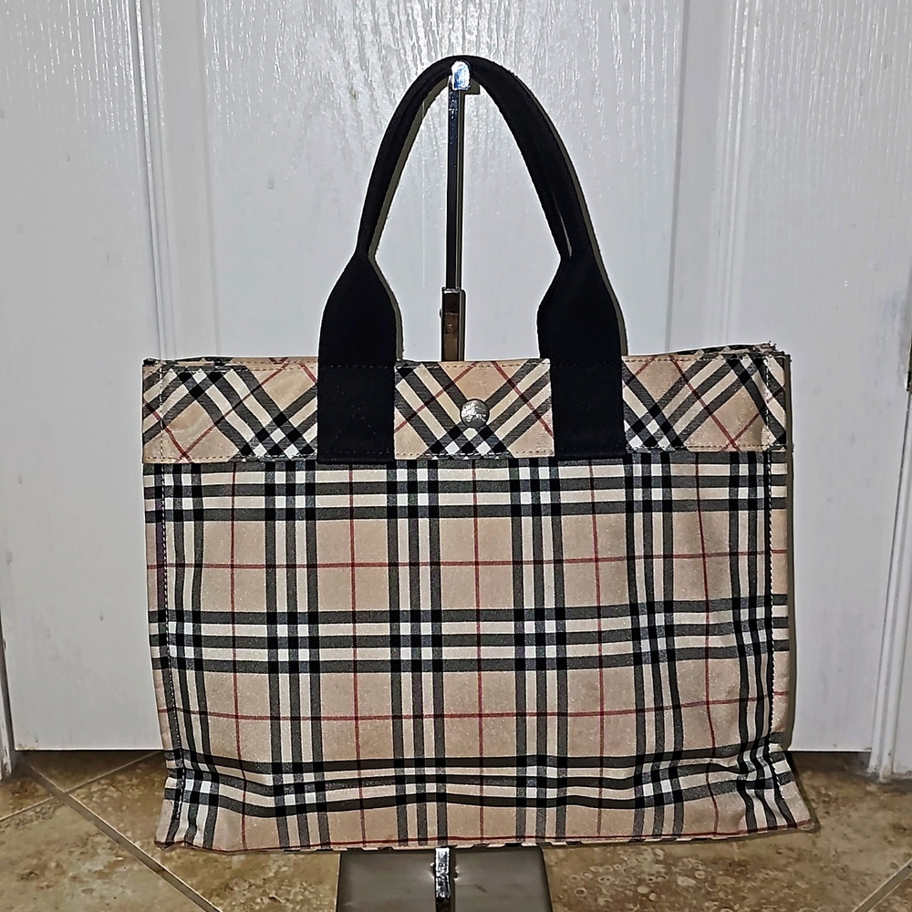 AUTHENTIC Burberry Nova Check Small Tote (Blue label=Japan exclusive)